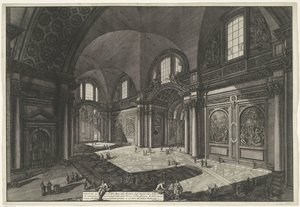 Innenansicht der Santa Maria degli Angeli e dei Martiri in Rom von Giovanni Battista Piranesi