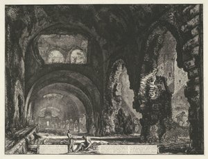 Innenansicht des Tempels des Hercules Victor in Tivoli (Serientitel: Ansichten von Rom) von Giovanni Battista Piranesi