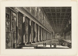 Innenansicht der Basilika S. Maria Maggiore, aus Ansichten von Rom von Giovanni Battista Piranesi