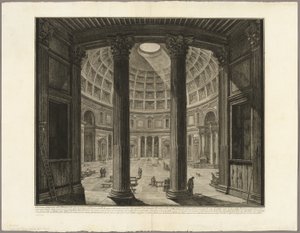 Innenansicht des Pantheon, aus Ansichten von Rom von Giovanni Battista Piranesi