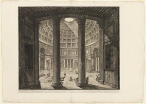 Innenansicht des Pantheons, aus Ansichten von Rom von Giovanni Battista Piranesi