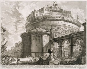 Mausoleum des Hadrian (Castel S. Angelo), aus der Serie Vedute di Roma von Giovanni Battista Piranesi