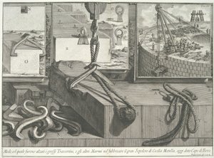 Mittel, mit denen die großen Blöcke aus Travertin und Marmor gehoben wurden von Giovanni Battista Piranesi
