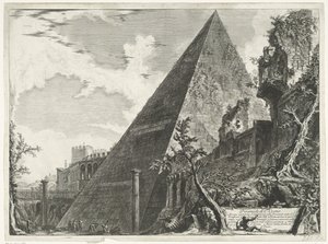 Pyramide des Cestius in Rom von Giovanni Battista Piranesi