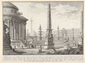 Tafel 10: Das antike Kapitol, bestiegen von etwa hundert Stufen [...] Campido..., 1743 von Giovanni Battista Piranesi