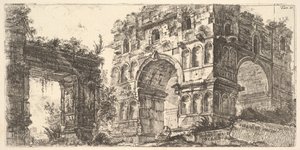 Tafel 11: Tempel des Janus Tempio di Giano aus der Serie Antichita Romana, ca. 1748