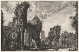 Ruinen des Xystus, das heißt des großen Saals der Antoninischen Thermen von Giovanni Battista Piranesi