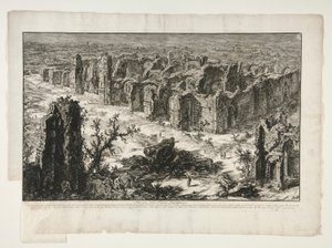 Ruinen der Antoninischen Thermen, aus Vedute di Roma