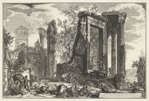 Tempel der Vesta und Tempel der Tiburtinischen Sibylle in Tivoli (Gezichten op Rome)