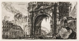 Der Bogen von Rimini, erbaut von Augustus, Tafel 17 aus Einige Ansichten von Triumphbögen und anderen Denkmälern von Giovanni Battista Piranesi