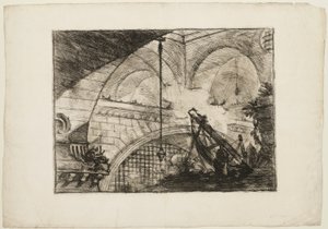 Der Bogen mit einem Muschelornament, Platte 11 aus Imaginäre Gefängnisse von Giovanni Battista Piranesi