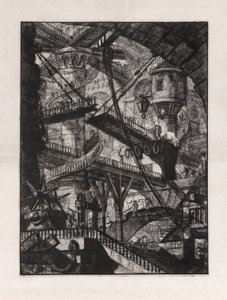 Die Zugbrücke, Platte 7 aus Carceri d von Giovanni Battista Piranesi