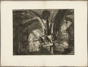 Der Pier mit einer Lampe, Platte 15 aus Imaginäre Gefängnisse von Giovanni Battista Piranesi
