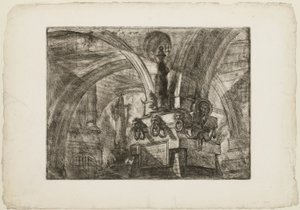 Der Pier mit einer Lampe, Platte 15 aus Imaginary Prisons von Giovanni Battista Piranesi
