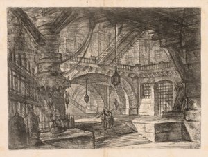 Die Gefängnisse: Eine weite Halle mit Laternen von Giovanni Battista Piranesi
