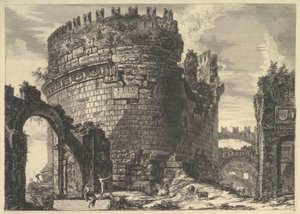 Das Grab von Caecilia Metella, aus Vedute di Roma Römische Ansichten, ca. 1762 von Giovanni Battista Piranesi