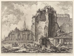 Ansicht der Überreste von zwei Triclini, die zum Goldenen Haus des Nero gehörten von Giovanni Battista Piranesi