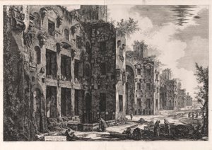 Ansicht der oberen Überreste der Diokletiansthermen bei Santa Maria degli Angeli (Innenraum des Frigidariums: Südwand), aus Vedute di Roma (Ansichten von Rom)