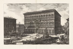 Ansicht des Palazzo Farnese, aus Vedute di Roma (Ansichten von Rom) von Giovanni Battista Piranesi