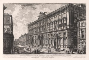 Veduta del Palazzo fabbricato sul Quirinale per le Segreterie de Brevi et della Sacra Consulta, aus Vedute di Roma von Giovanni Battista Piranesi