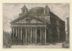 Ansicht des Pantheon von Agrippa, heute S. Maria ad Martyres, aus Vedute di Roma von Giovanni Battista Piranesi