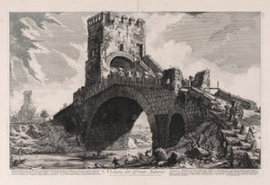 Ansicht der Salario-Brücke, aus Vedute di Roma von Giovanni Battista Piranesi