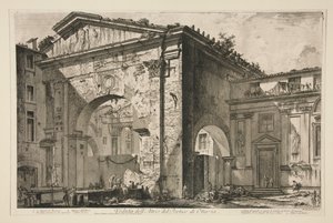 Ansicht des Atriums des Portikus der Octavia, aus Vedute di Roma von Giovanni Battista Piranesi