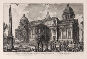 Ansicht der Rückfassade der Basilika Santa Maria Maggiore, aus Vedute di Roma (Ansichten von Rom) von Giovanni Battista Piranesi