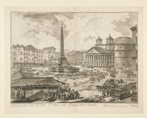 Ansicht der Piazza della Rotonda, aus Vedute di Roma von Giovanni Battista Piranesi