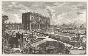 Ansicht der Villa von Kardinal Alessandro Albani, außerhalb der Porta Salaria, aus Vedute di Roma