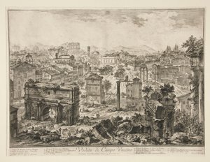 Veduta di Campo Vaccino (Ansicht des Campo Vaccino), aus Vedute di Roma von Giovanni Battista Piranesi