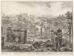 Ansicht des Campo Vaccino (Forum Romanum, vom Kapitol aus) (Vedute di Roma)