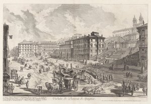 Ansicht der Piazza di Spagna, aus Vedute di Roma