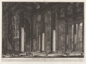 Veduta interna del Pronao del Panteon (Innenansicht des Pronaos des Pantheon), aus Vedute di Roma (Ansichten von Rom) von Giovanni Battista Piranesi