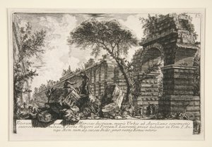 Veterum Aquae Marciae ductuum, muris Urbis ab Aureliano constructis (Antiker Aquädukt der Acqua Marcia), aus Della Magnificenza ed Architettura de