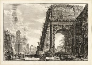 Ansicht des Titusbogens, aus Ansichten von Rom von Giovanni Battista Piranesi