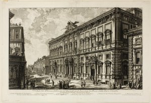 Ansicht des Palazzo della Consulta auf dem Quirinal, Sitz des päpstlichen Sekretariats, aus Ansichten von Rom von Giovanni Battista Piranesi