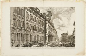 Ansicht des Palazzo di Montecitorio, aus Ansichten von Rom von Giovanni Battista Piranesi