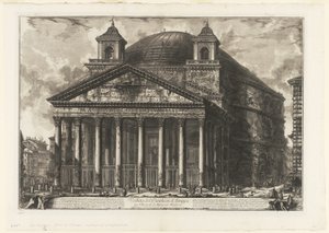 Ansicht des Pantheon von Agrippa, heute S. Maria ad Martyres, aus Ansichten von Rom von Giovanni Battista Piranesi