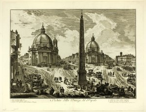 Ansicht der Piazza del Popolo, aus Ansichten von Rom von Giovanni Battista Piranesi
