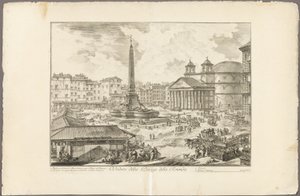Ansicht der Piazza della Rotonda, aus Ansichten von Rom von Giovanni Battista Piranesi