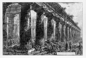 Ansicht der Tempel von Paestum
