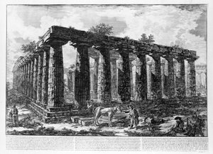 Ansicht der Tempel von Paestum