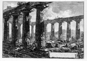 Ansicht der Tempel von Paestum