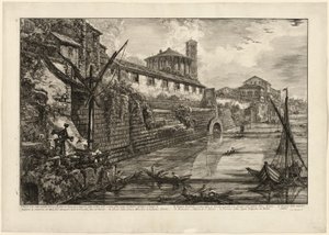 Ansicht der antiken Struktur, die von Tarquinius Superbus gebaut wurde, genannt Bel Lido, und wie andere von Marcus Agrippa zur Zeit des Augustus gebaut, als er alle Abwasserkanäle zum Tiber reinigte, aus Ansichten von Rom