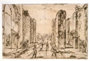 Blick durch das Herculaneum-Tor, Pompeji von Giovanni Battista Piranesi