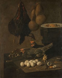 Stillleben mit Hühnern und Eiern von Giovanni Battista Recco
