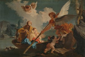 Flucht nach Ägypten von Giovanni Battista Tiepolo (follower of)