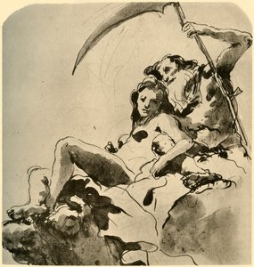 Chronos und eine junge Frau, Mitte des 18. Jahrhunderts, 1928