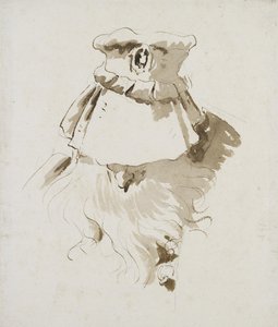 Kopf eines bärtigen Mannes von Giovanni Battista Tiepolo